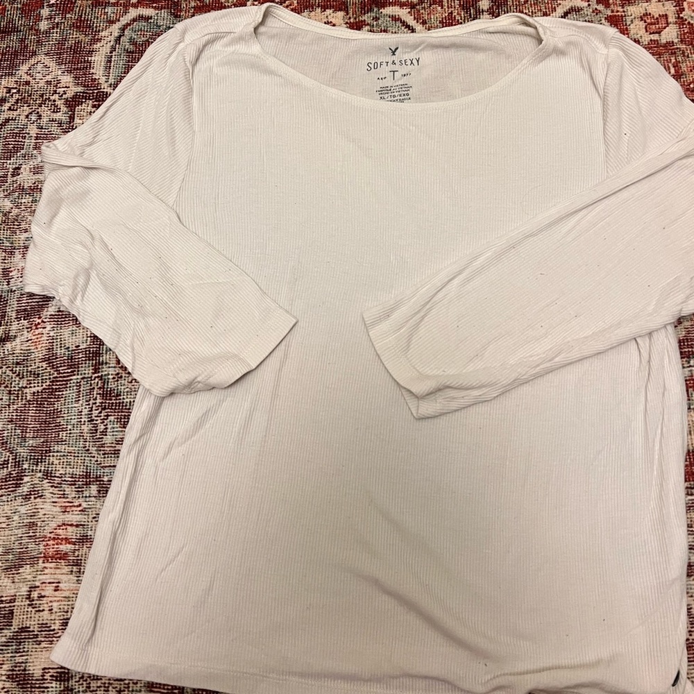 AEO soft and sexy corded tee 🤍